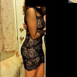 Charlotte Russe Black Lace Party/Club Dress